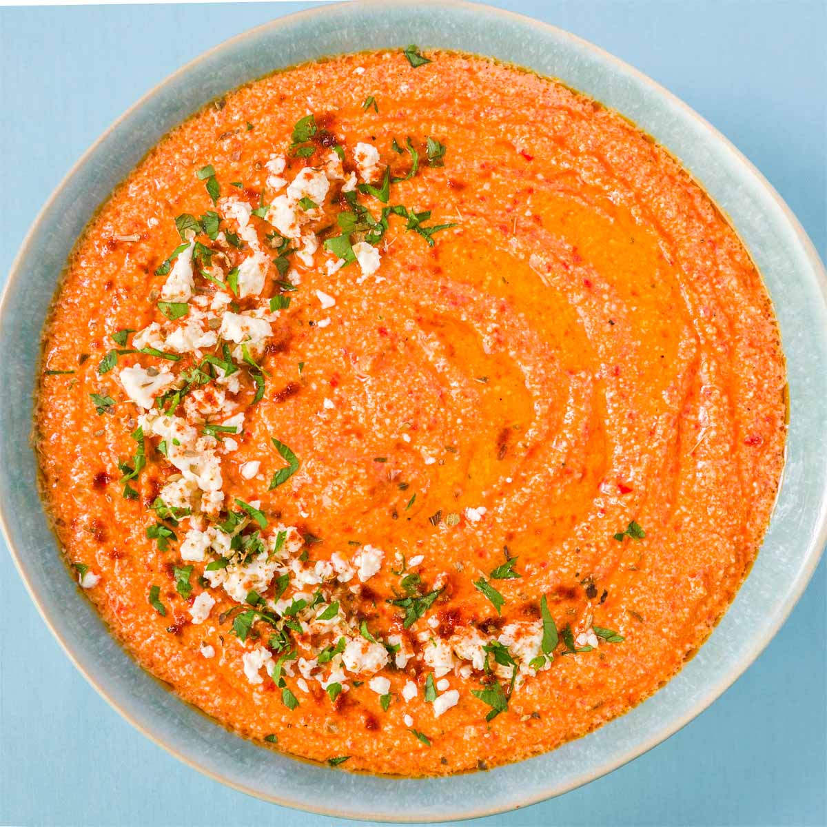 Minute Spicy Feta Dip: Creamy Roasted Red Pepper Perfection